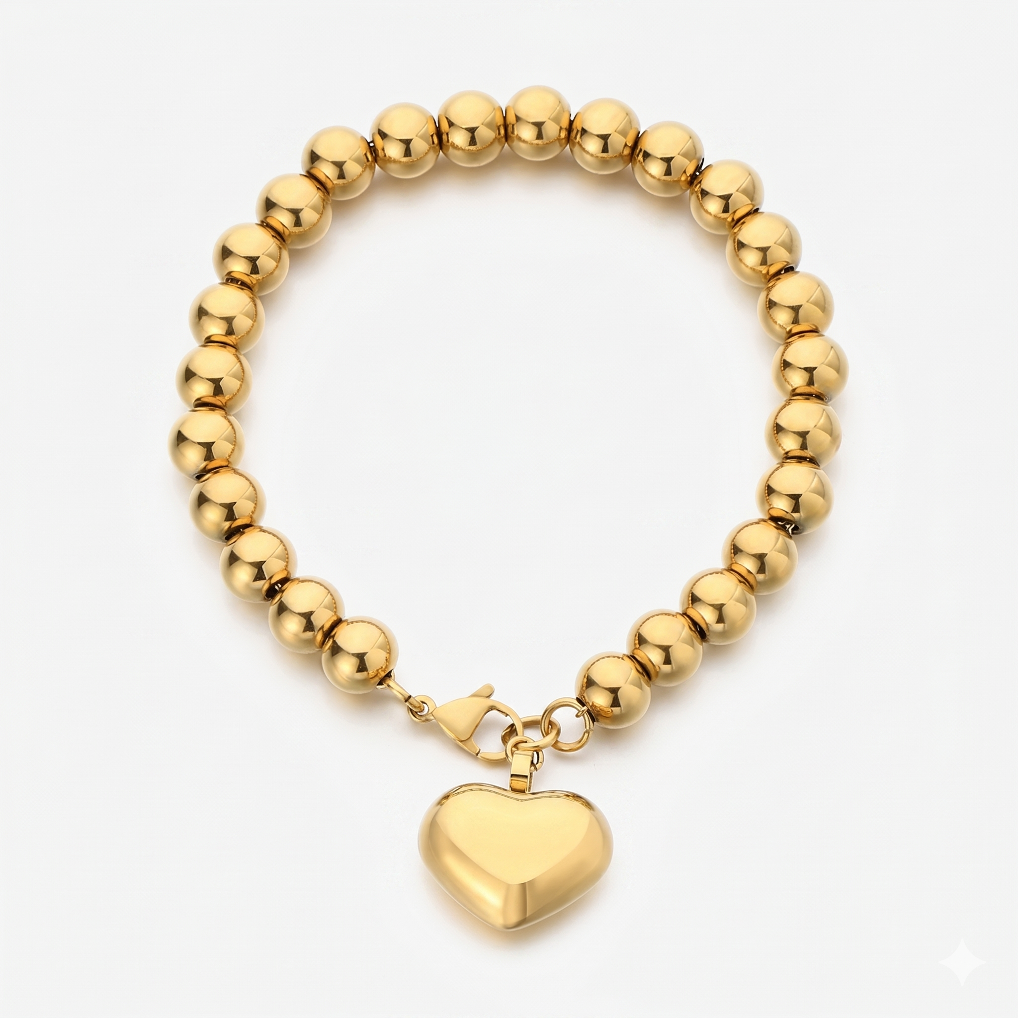 capri beaded heart bracelet