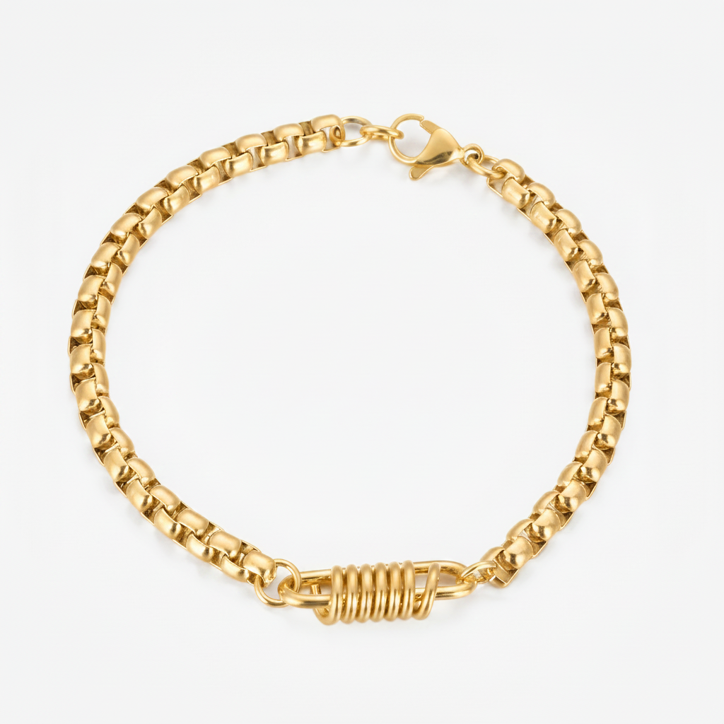 Gold Coil Bracelet - from S mens