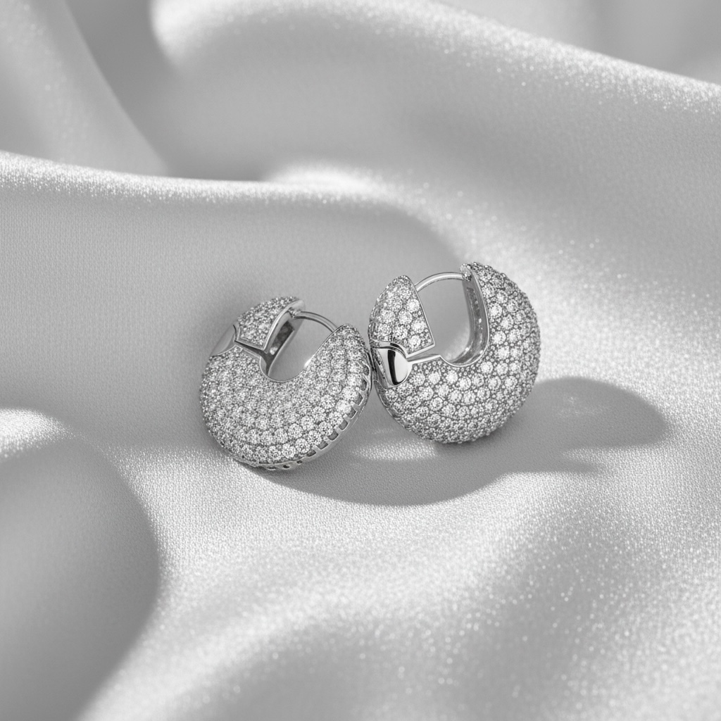 kendall pavé huggies