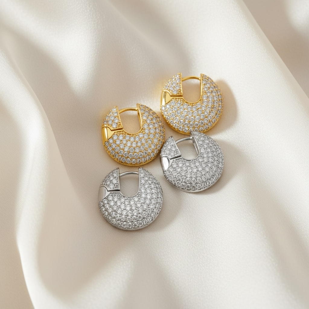 kendall pavé huggies