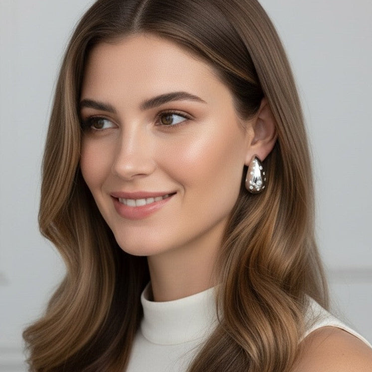 darla teardrop CZ earrings