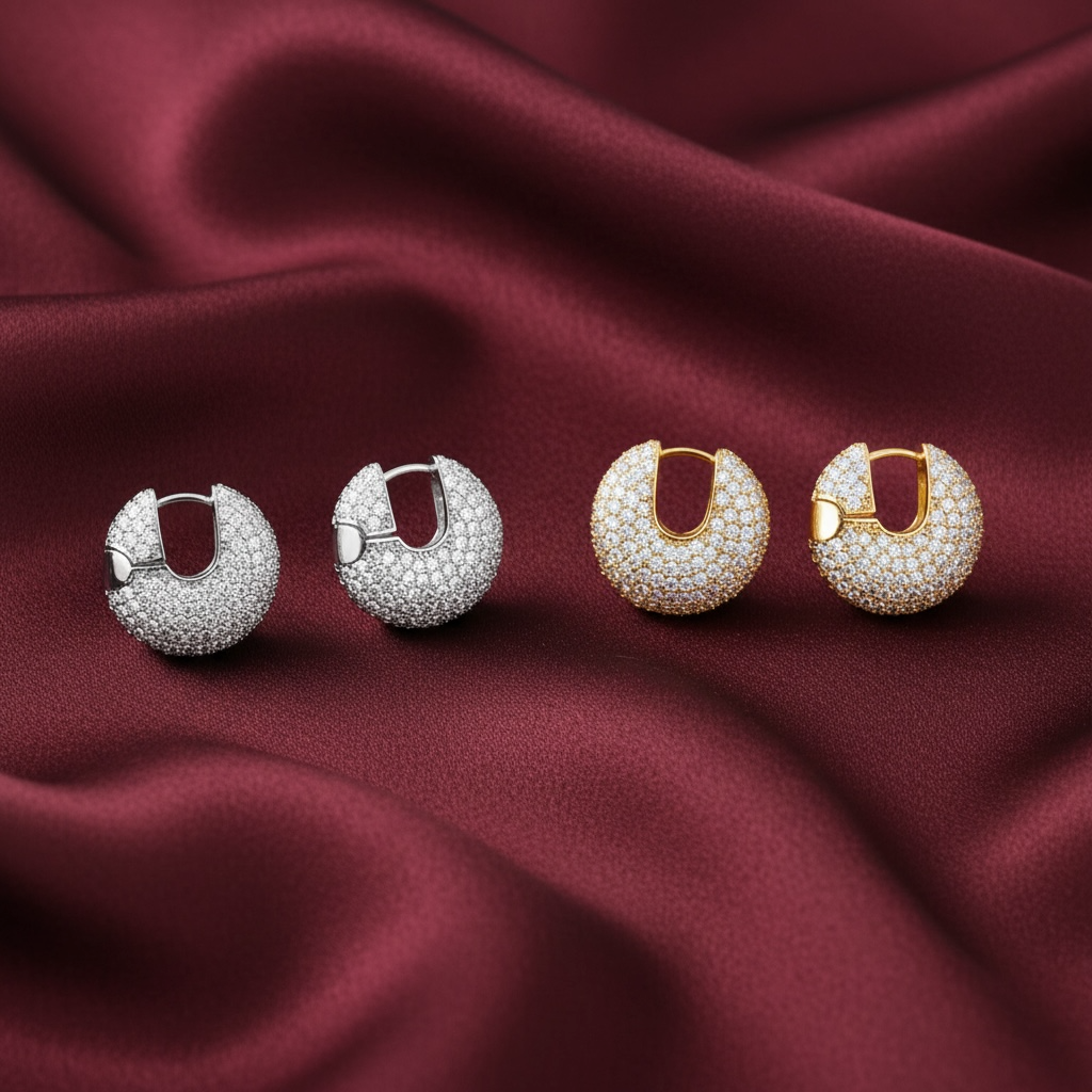 kendall pavé huggies