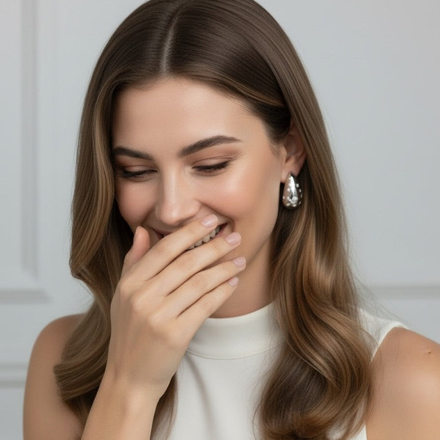 darla teardrop CZ earrings