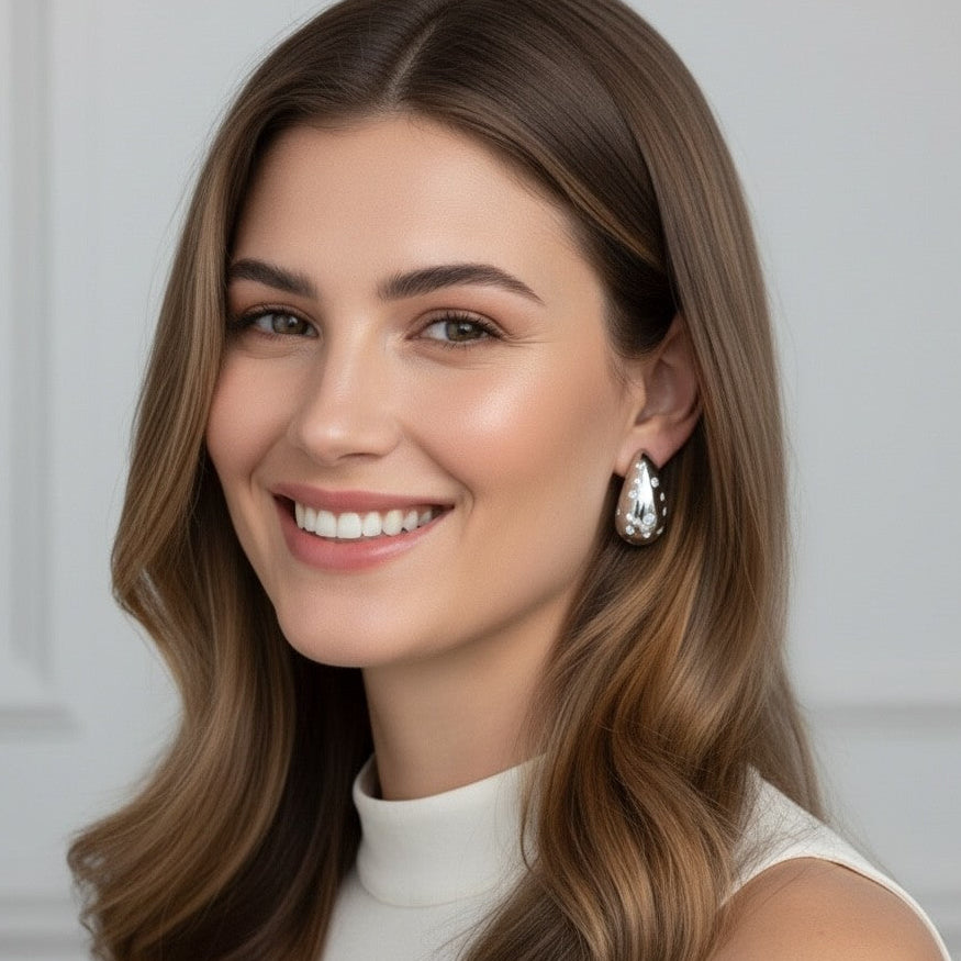 darla teardrop CZ earrings
