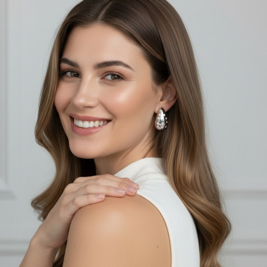 darla teardrop CZ earrings