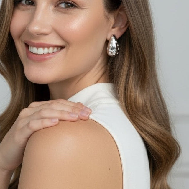 darla teardrop CZ earrings