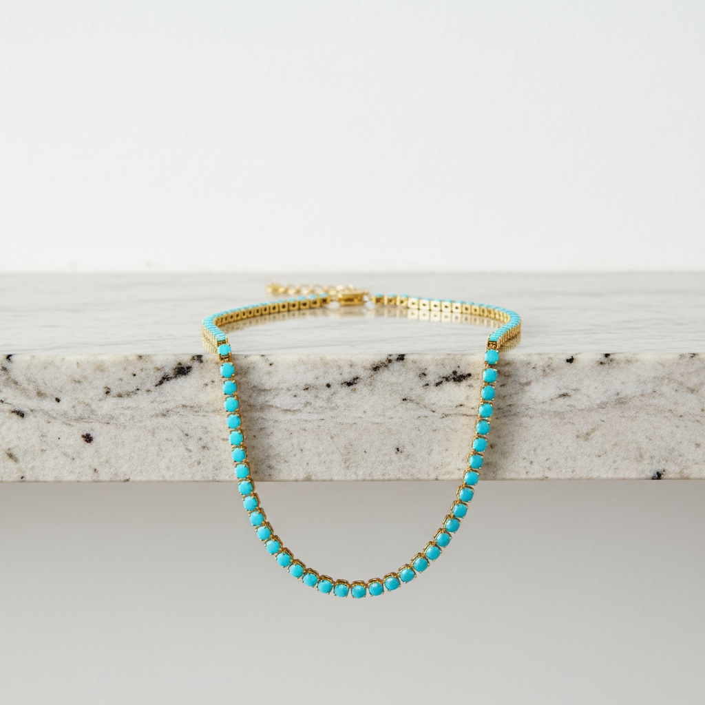 timeliness tennis turquoise necklace