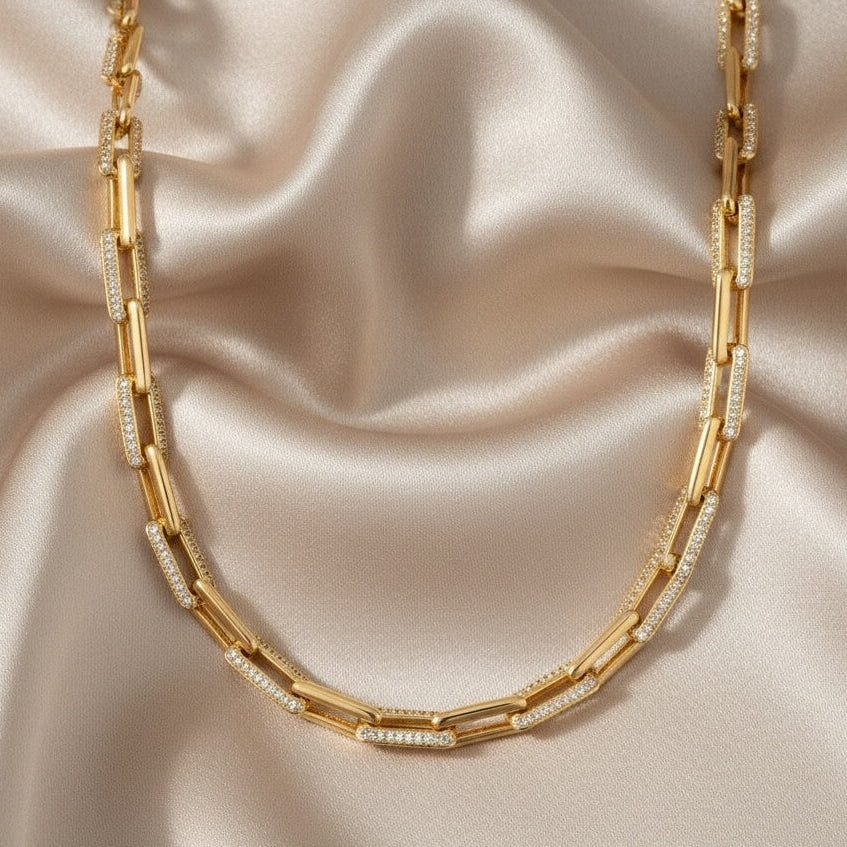 luxe paperclip necklace