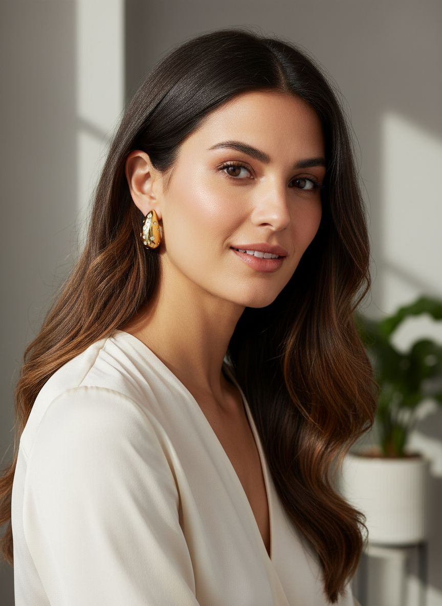 darla teardrop CZ earrings