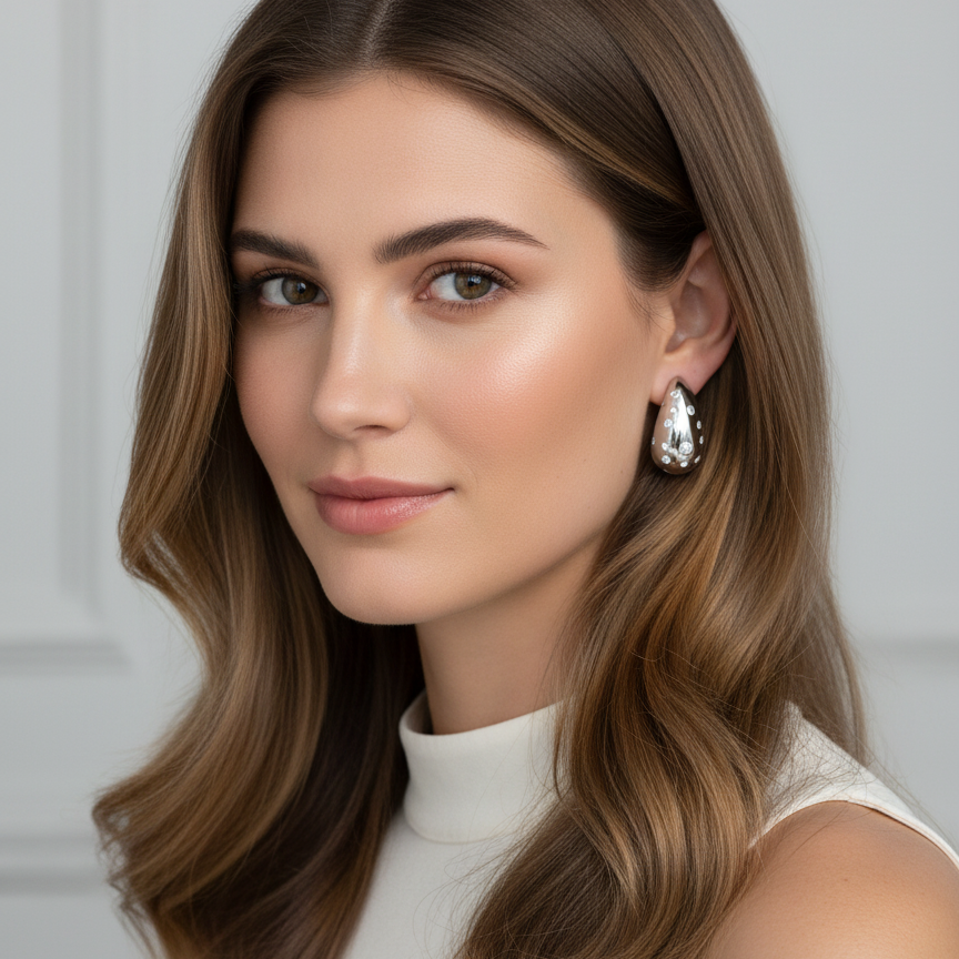 darla teardrop CZ earrings