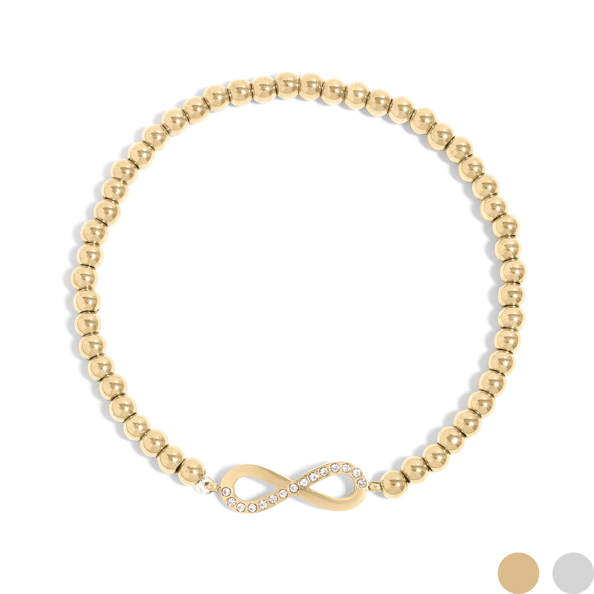 luxe bead stretch bracelet