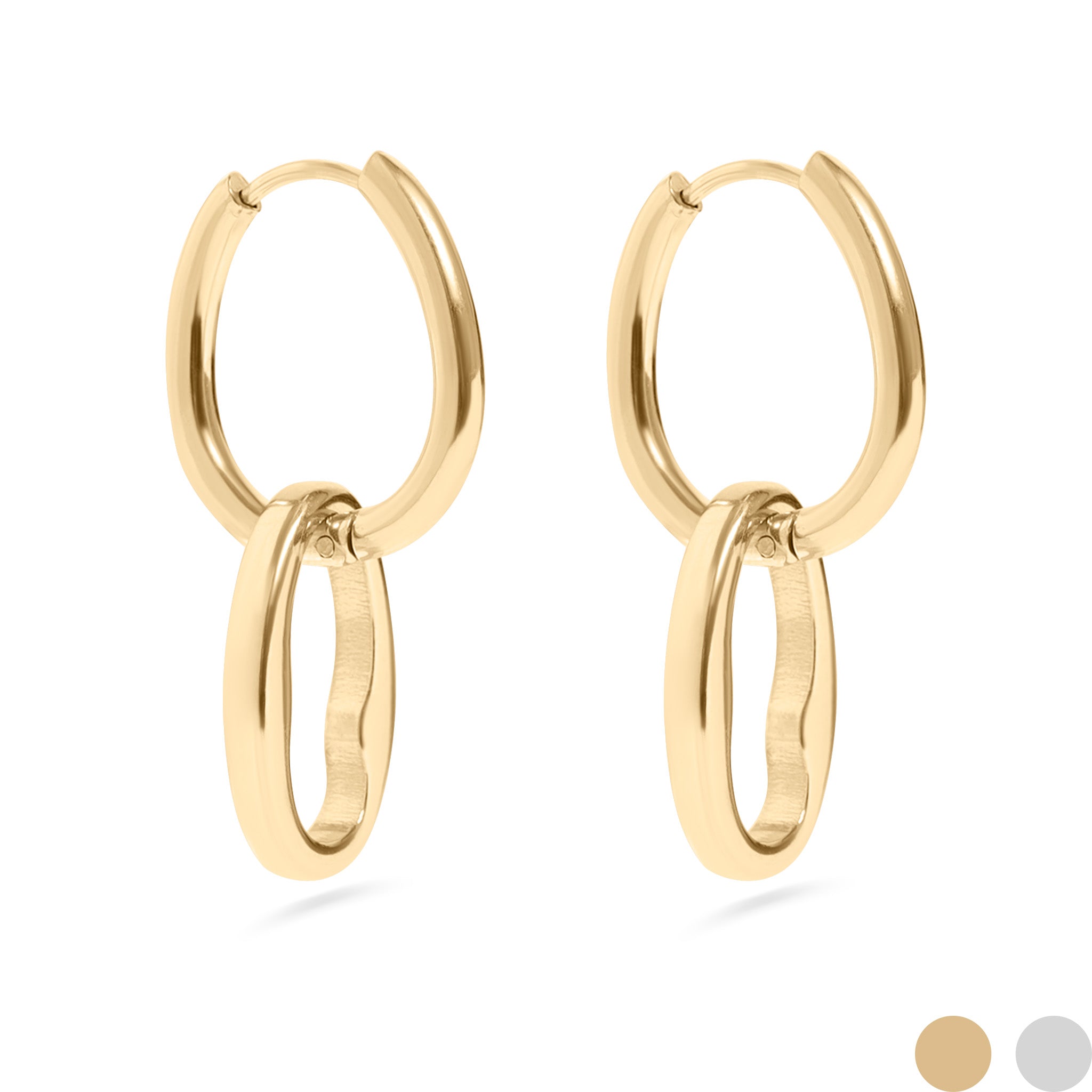the entwined oval earrings