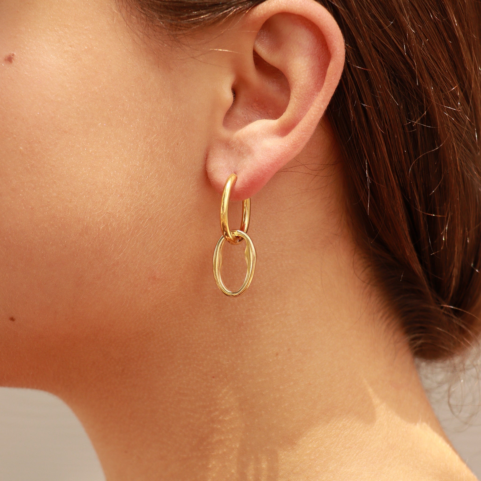the entwined oval earrings