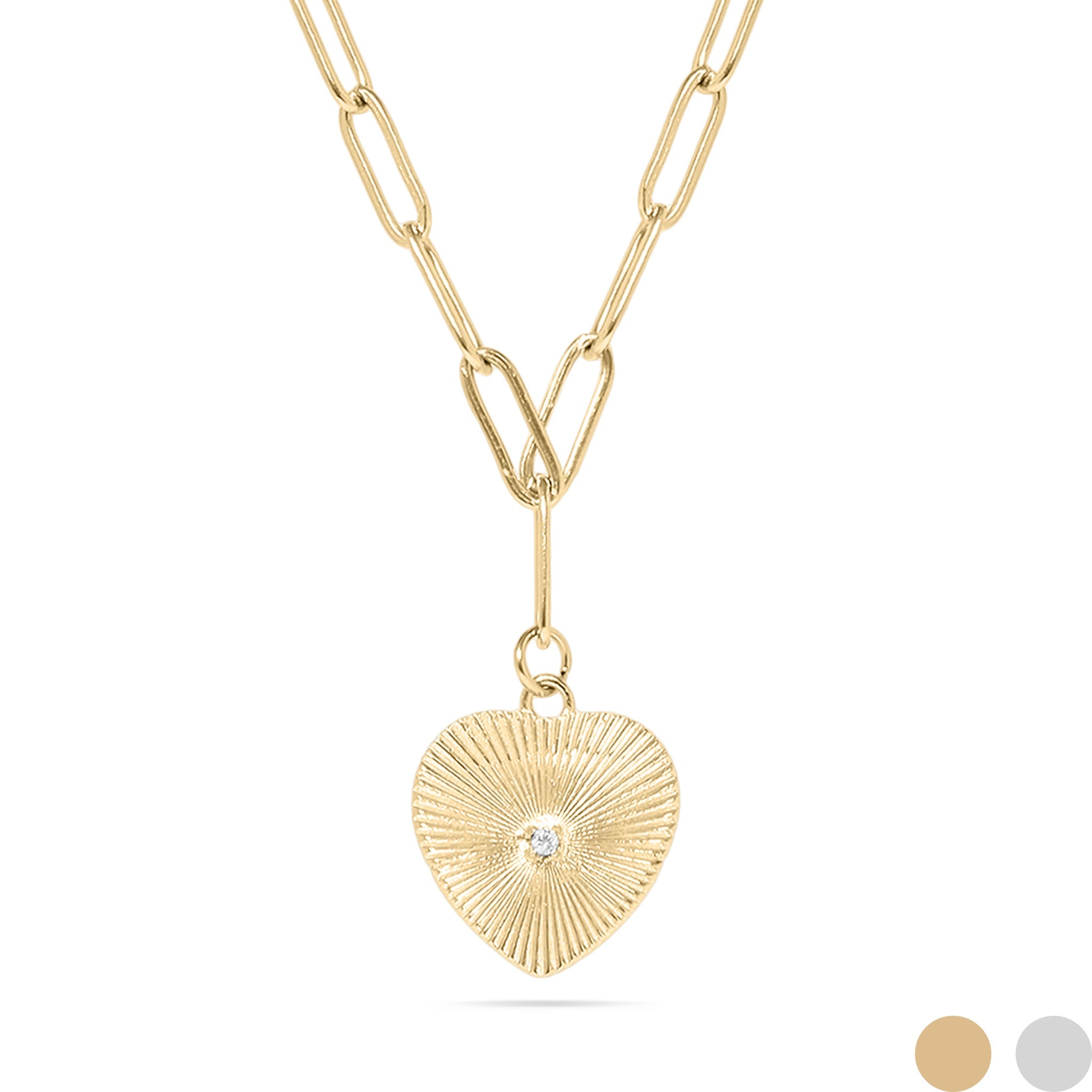 the radiant sunburst heart necklace