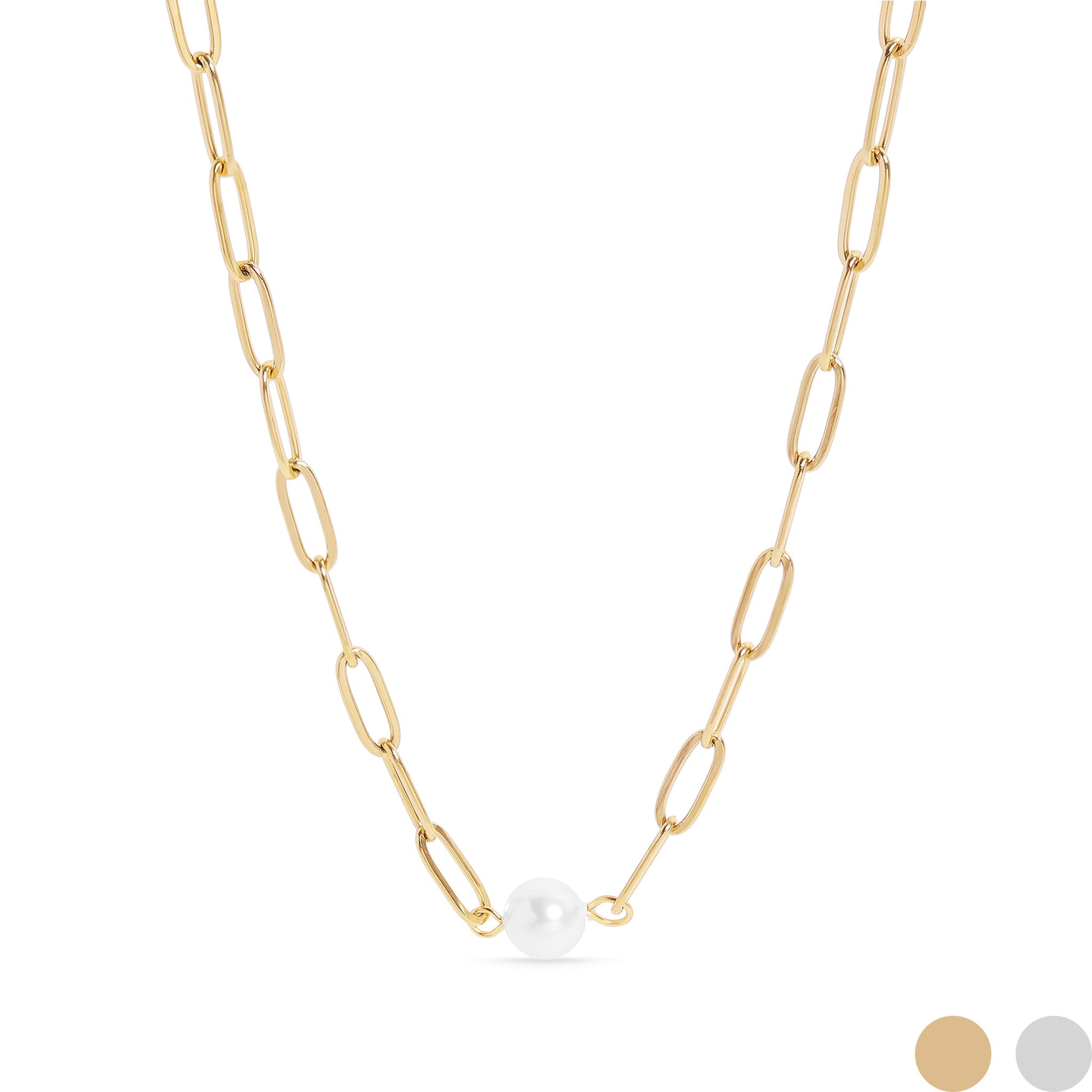 pearl link necklace