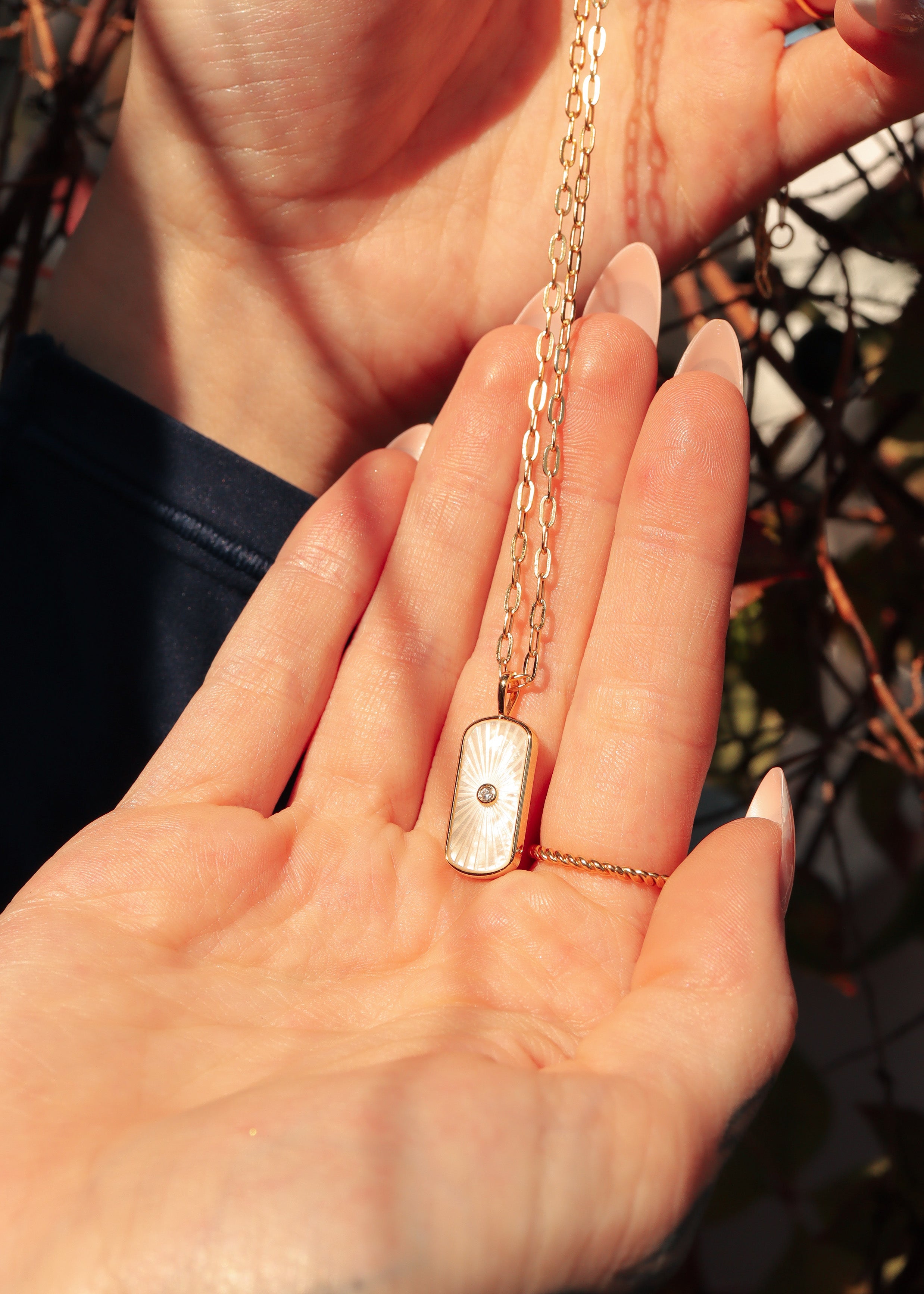 the mystical pearl sunburst necklace