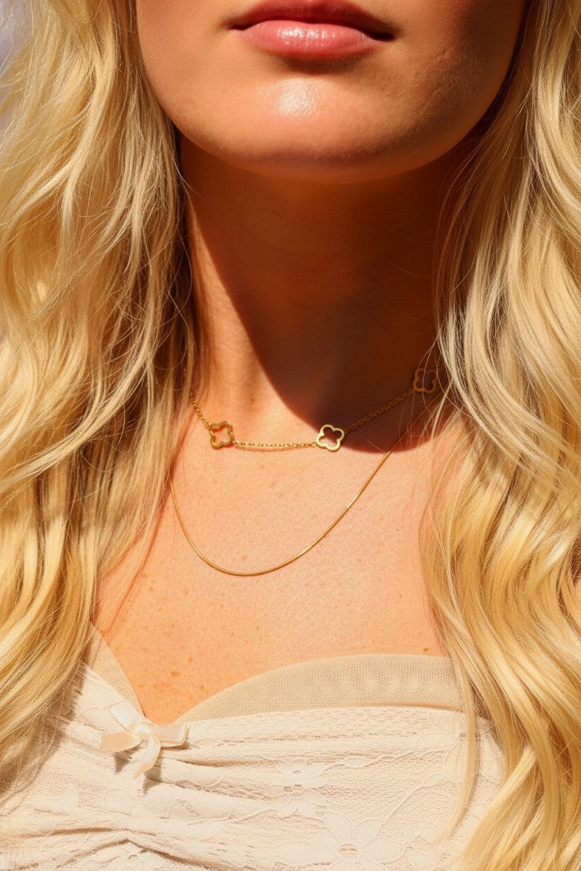 fortune clover necklace
