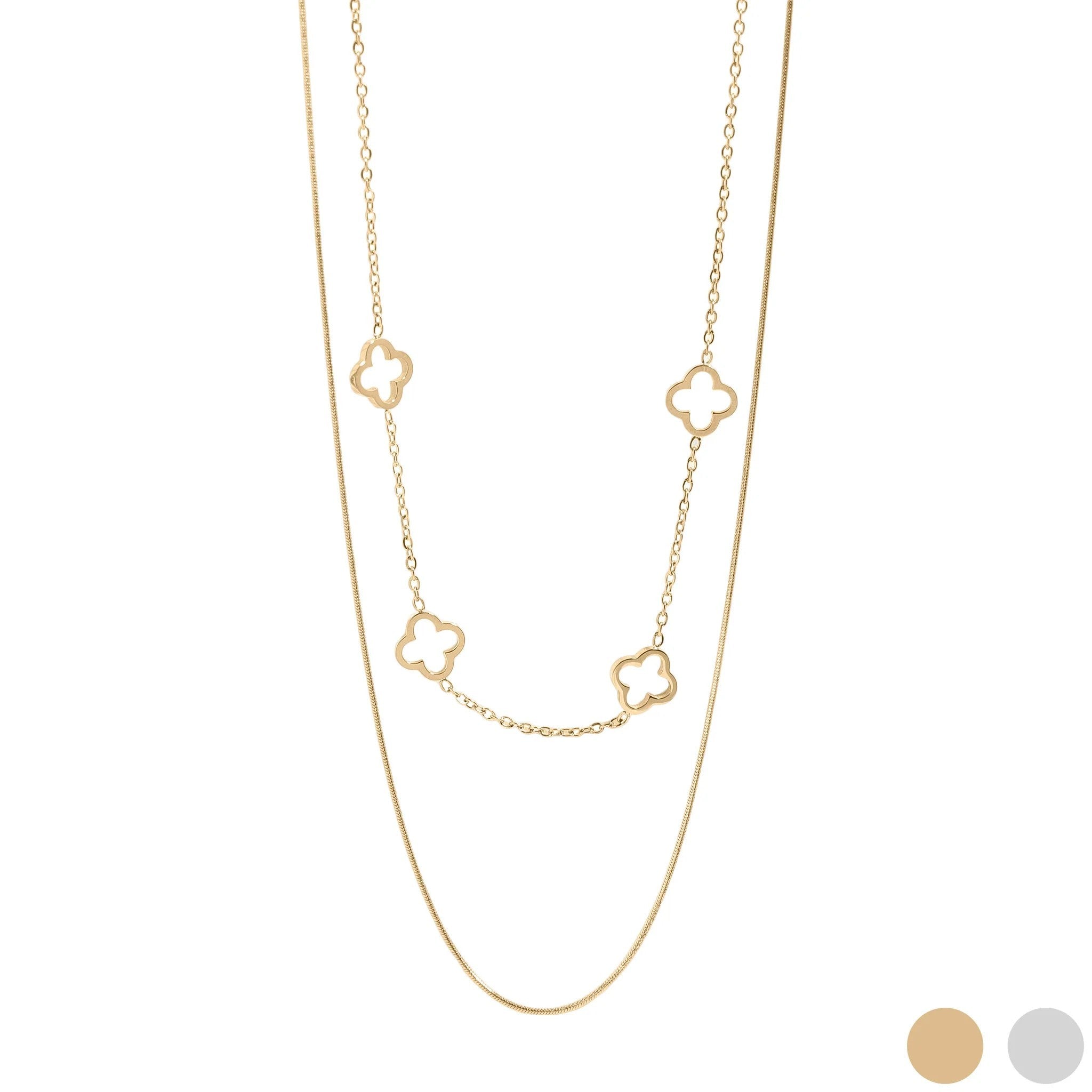 fortune clover necklace