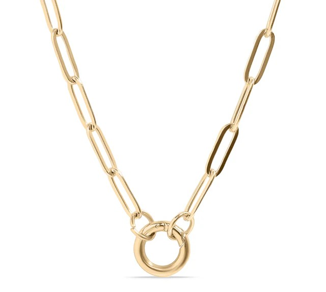 paperclip charm necklace