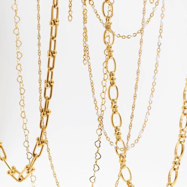 circle charm chain necklace