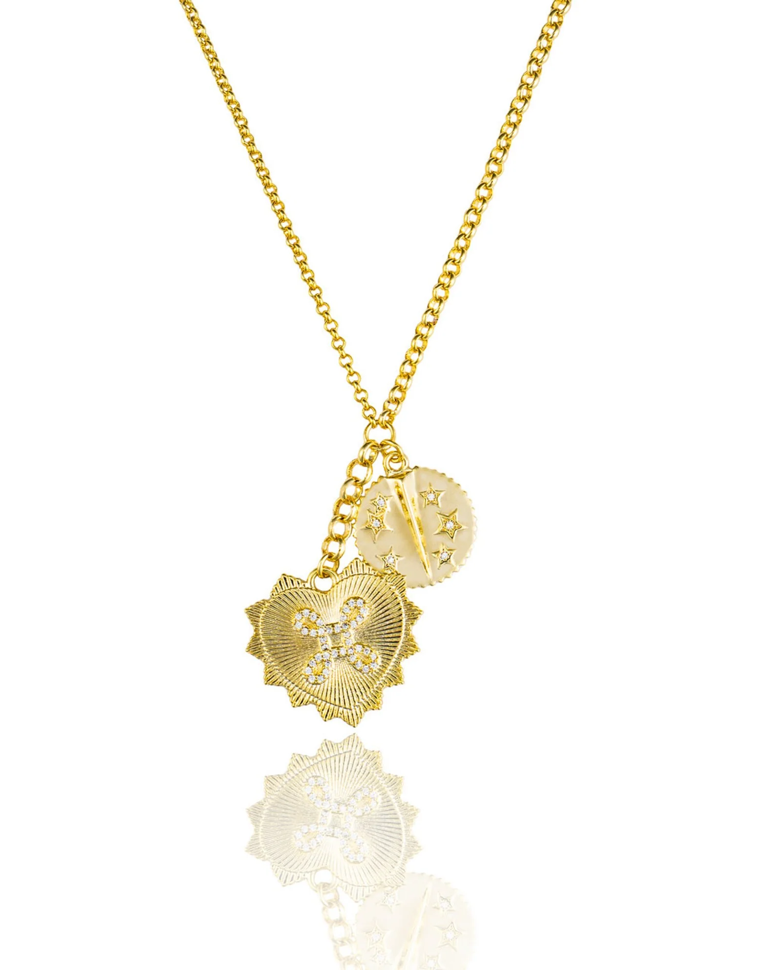 the radiant heart & coin necklace