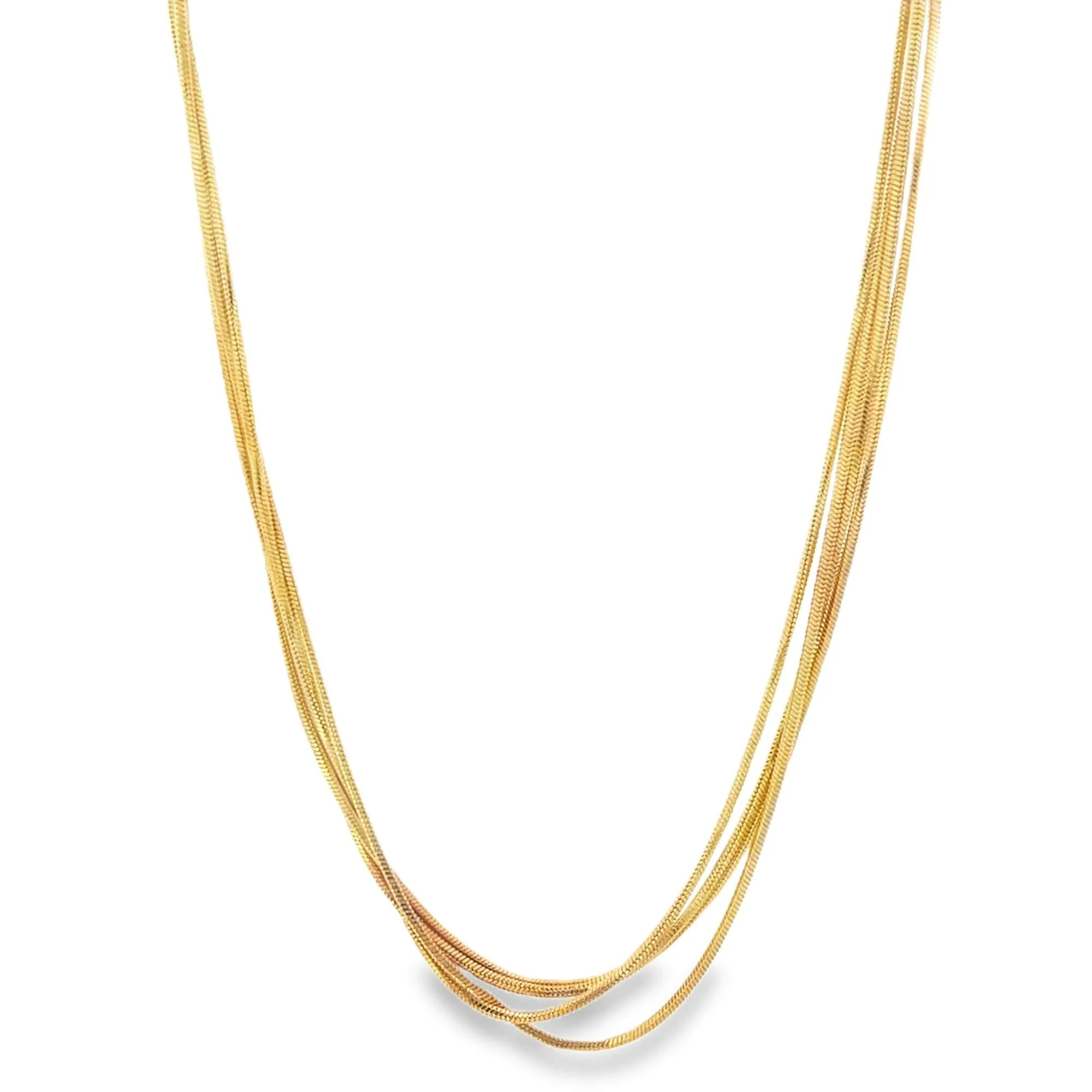 she decides quadruple snake chain necklace