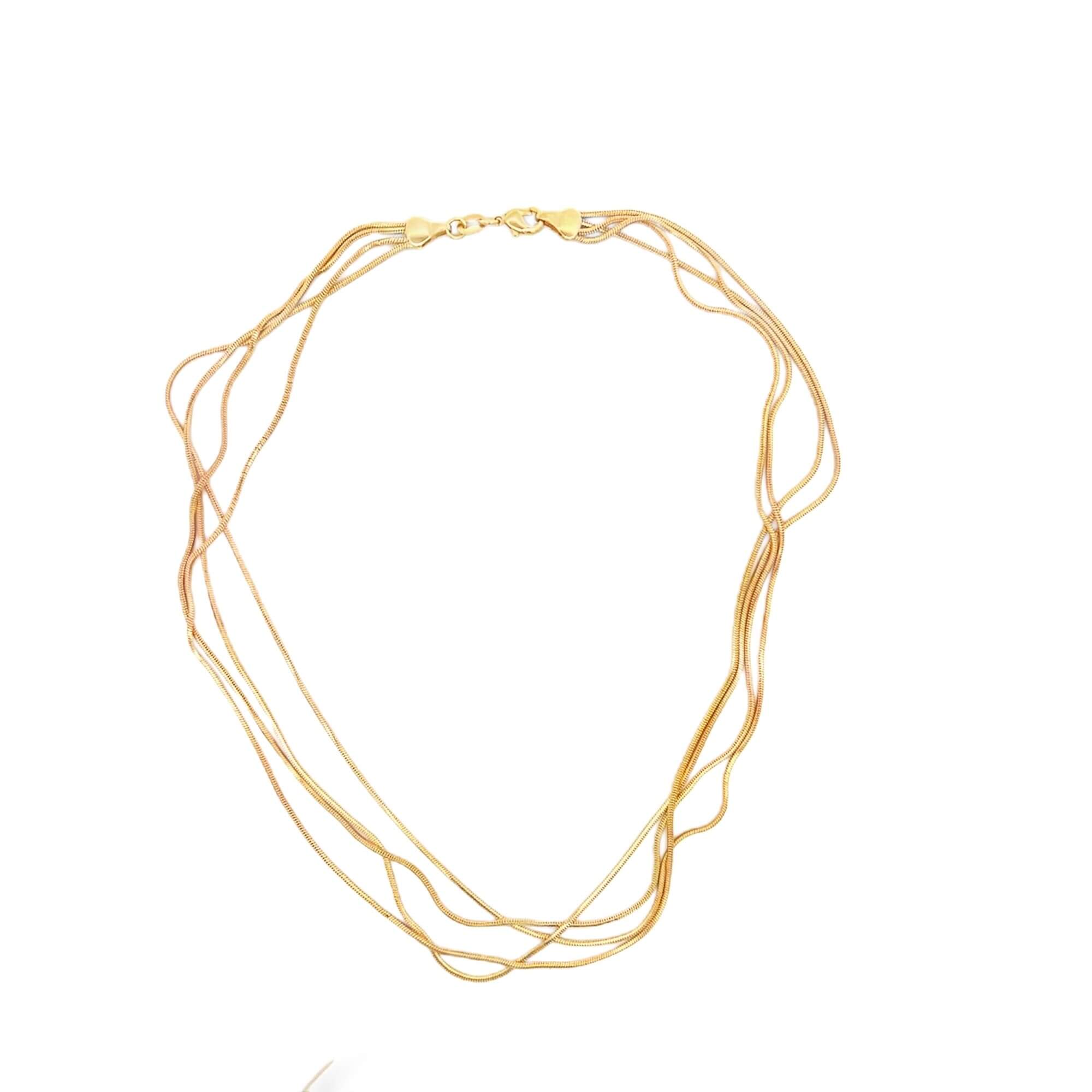 she decides quadruple snake chain necklace