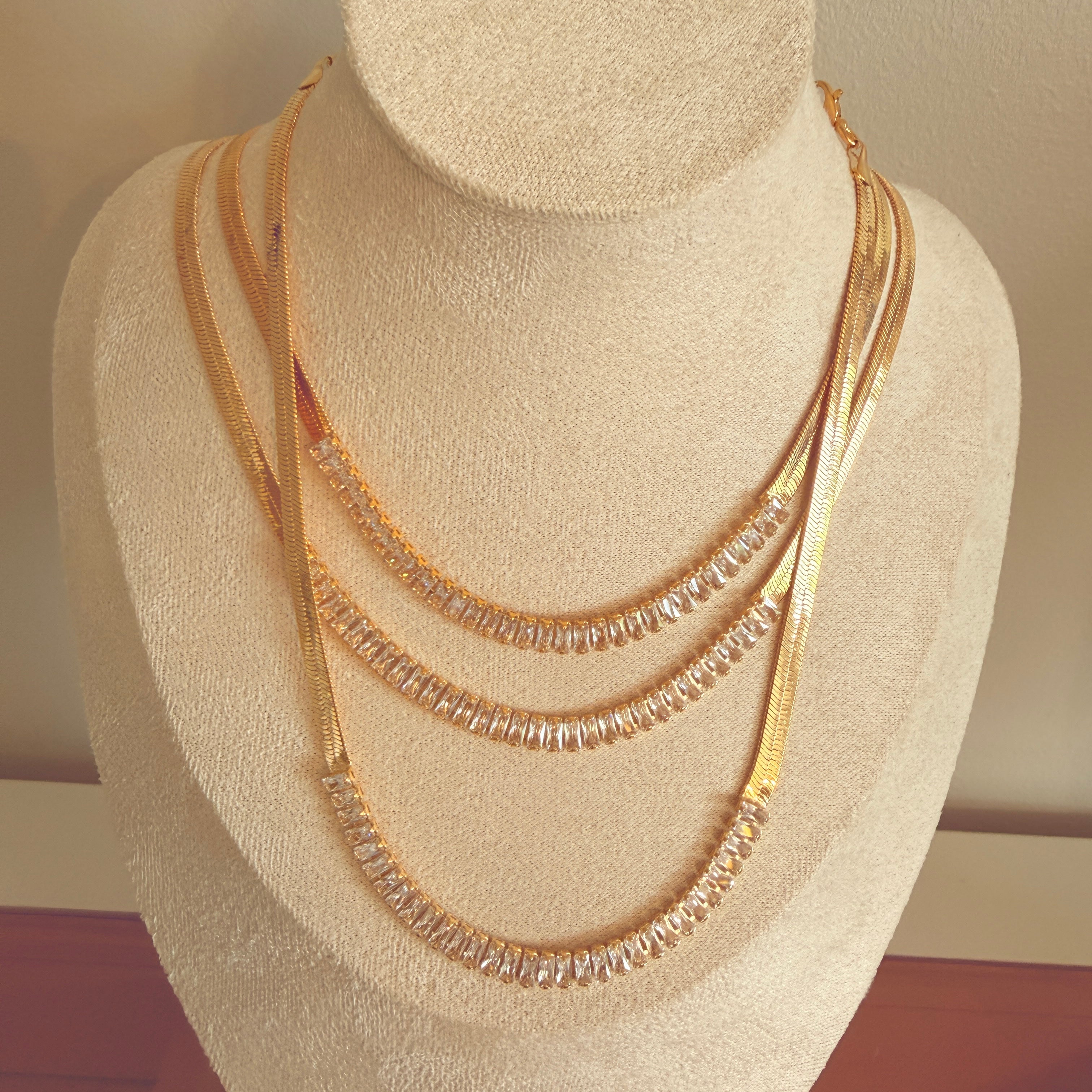 bold herringbone necklace