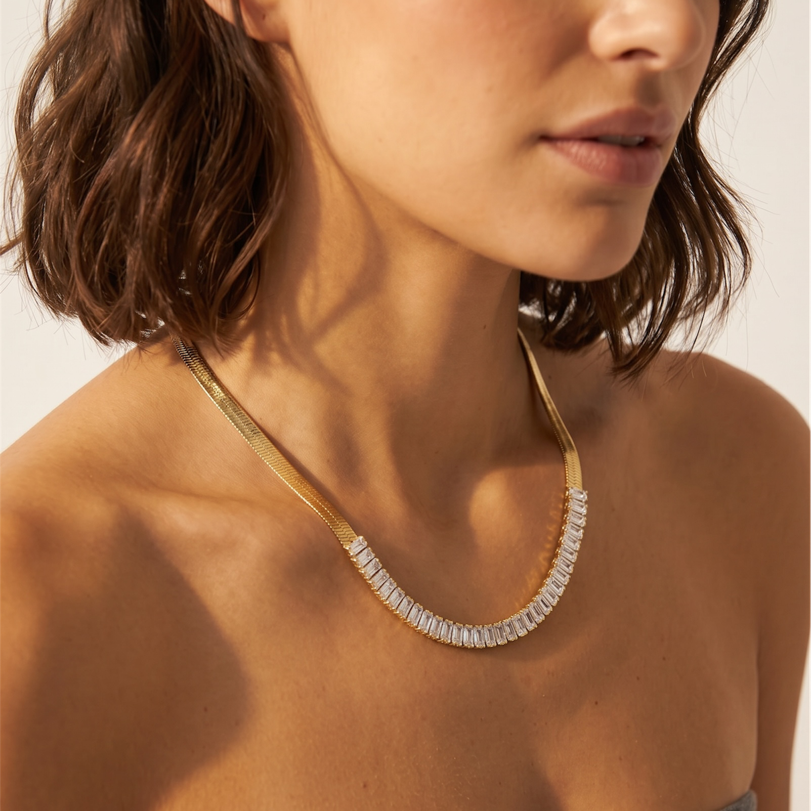 bold herringbone necklace