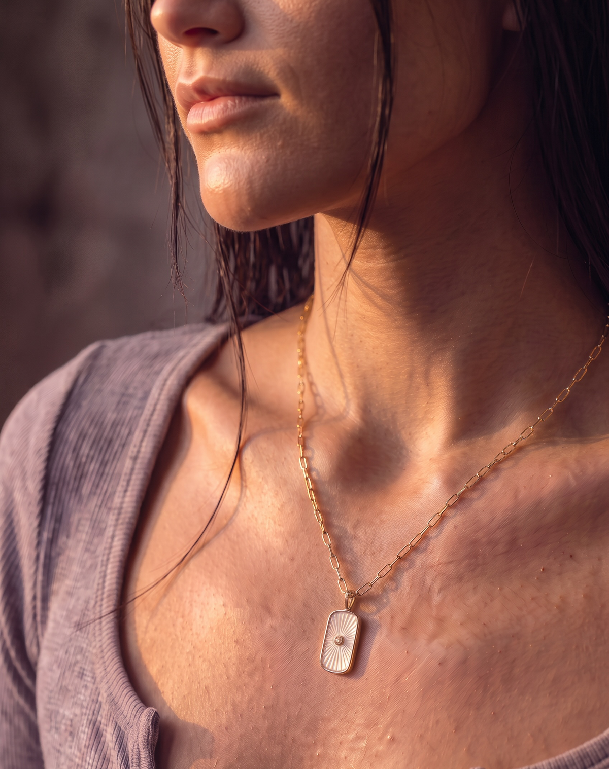 mystical pearl sunburst necklace