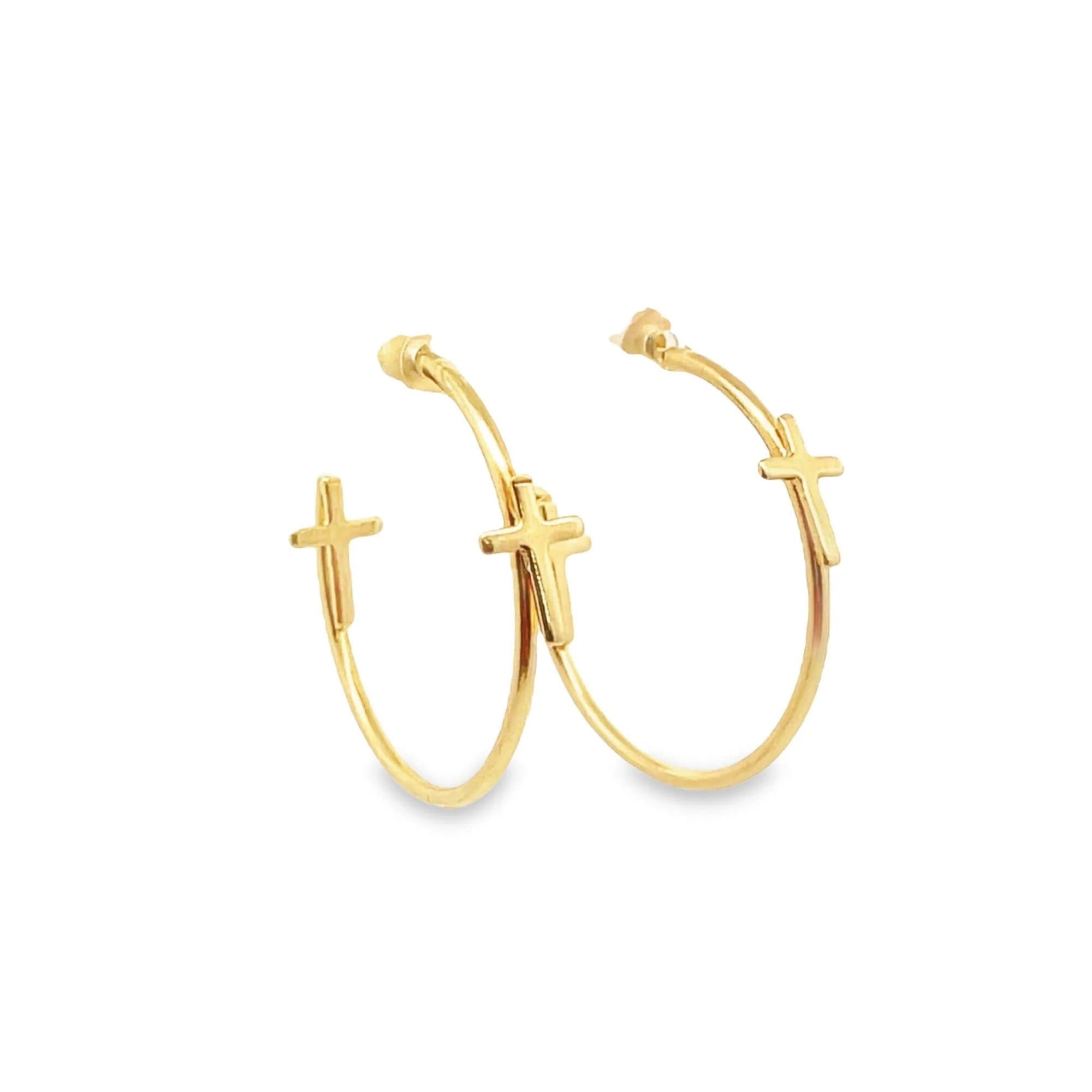 eternal cross hoops