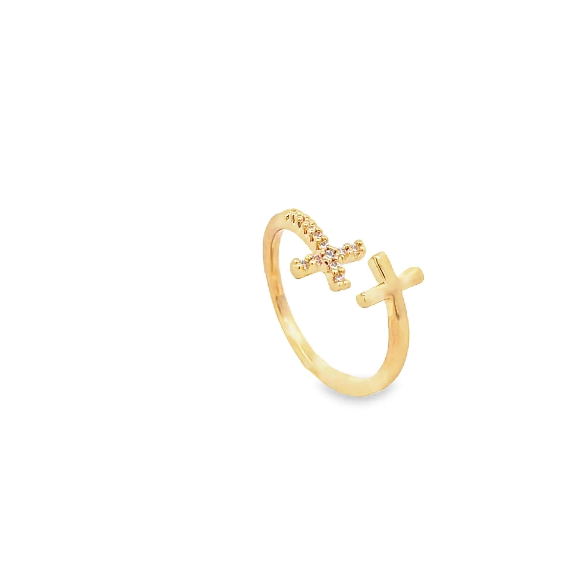 double cross open ring