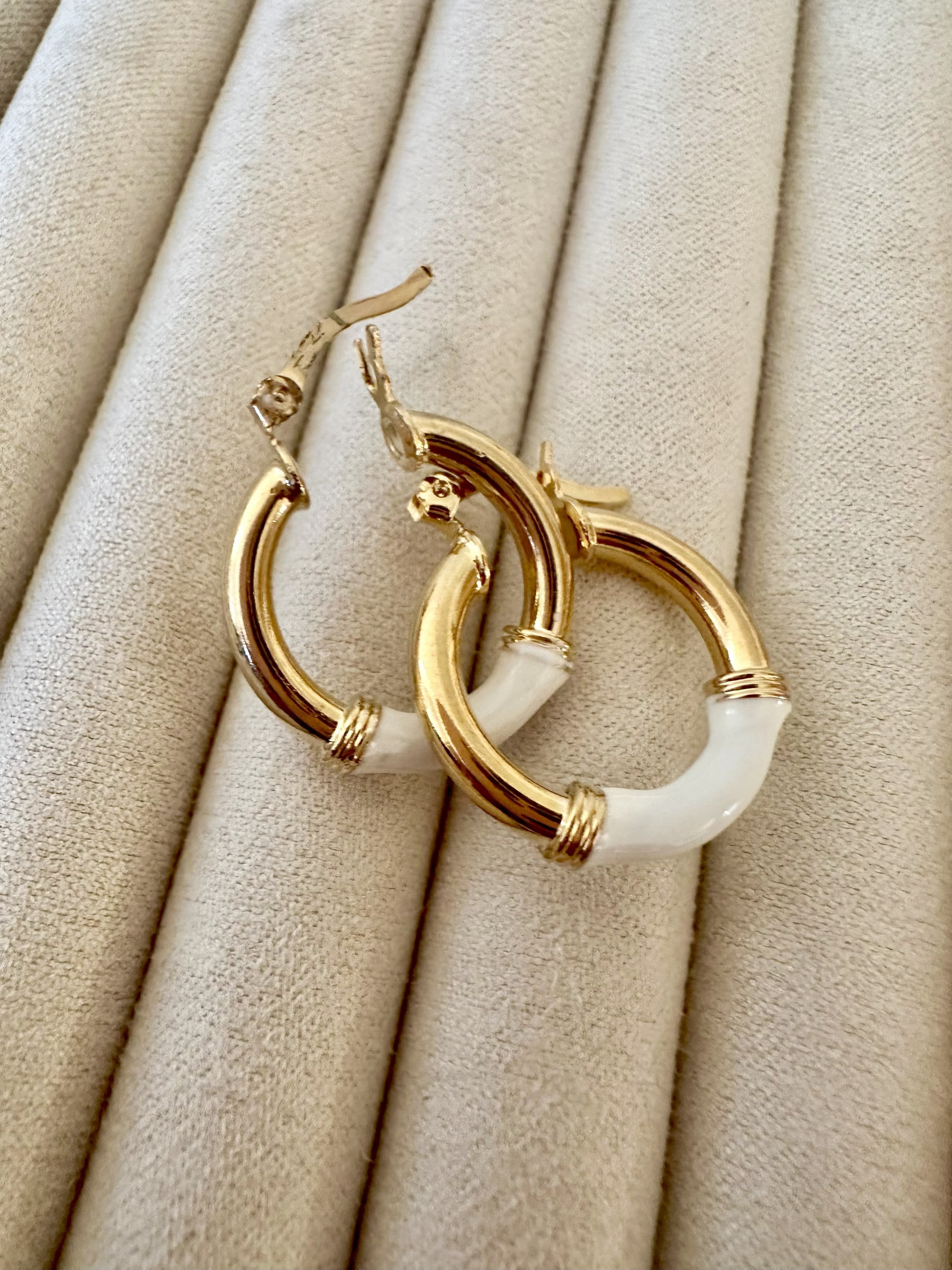 the luxe enamel hoops