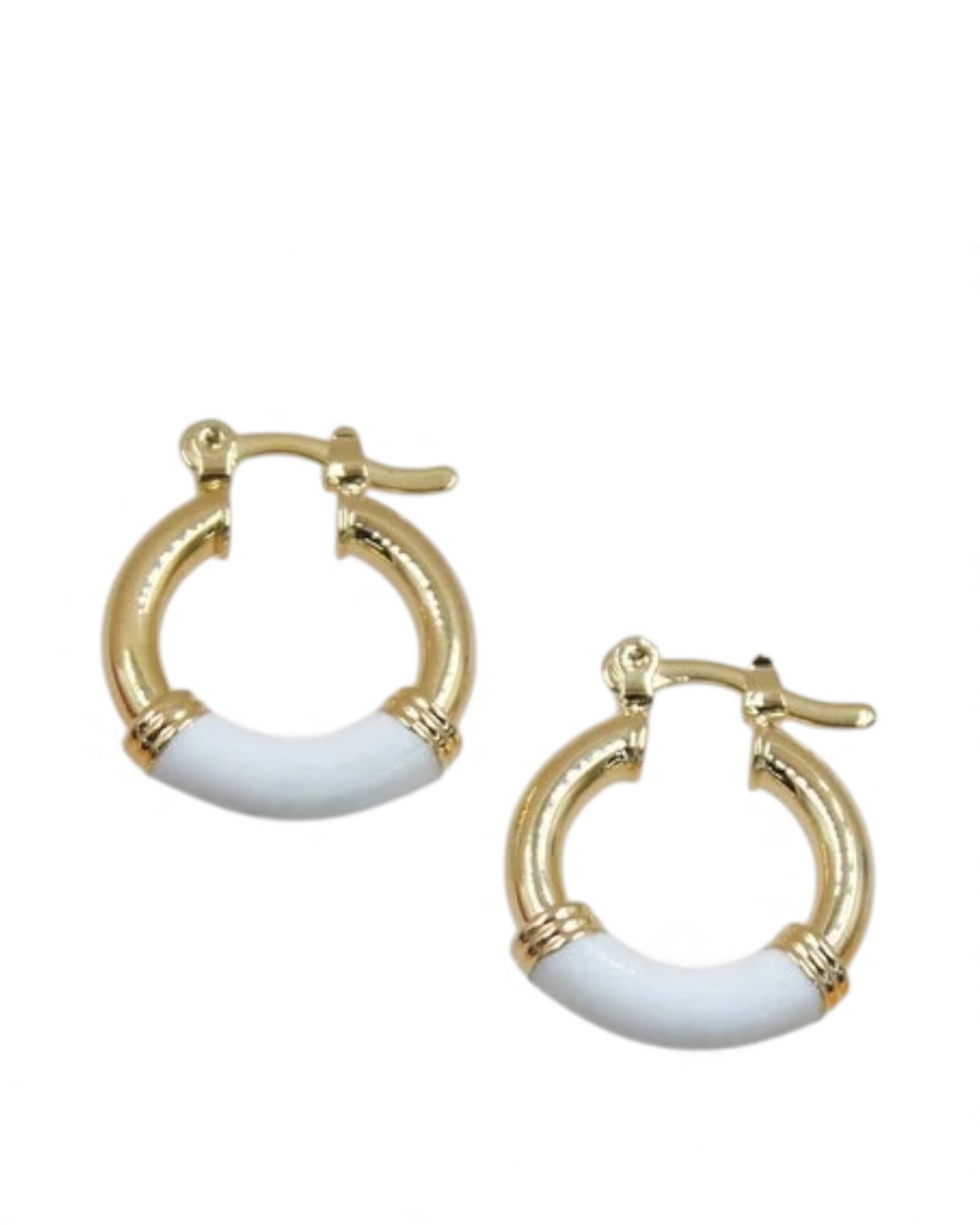 the luxe enamel hoops