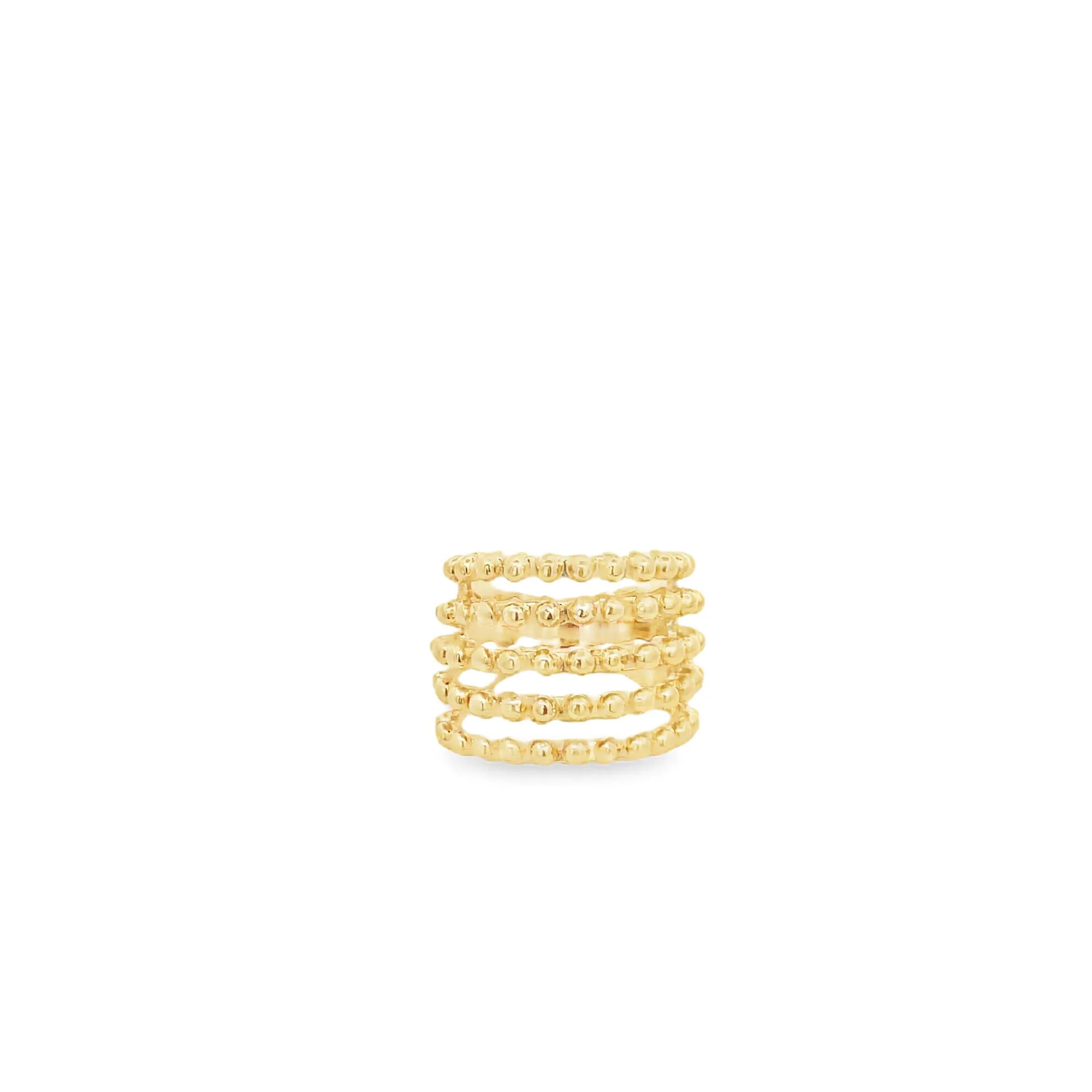 the luxe beaded strand ring