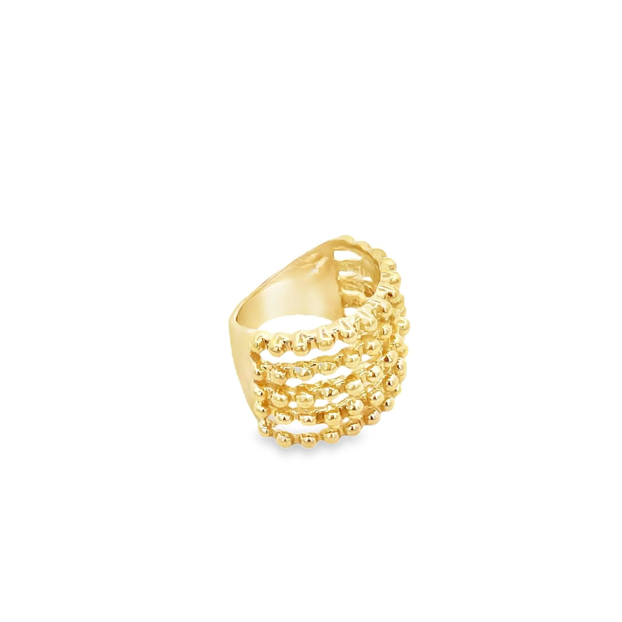the luxe beaded strand ring