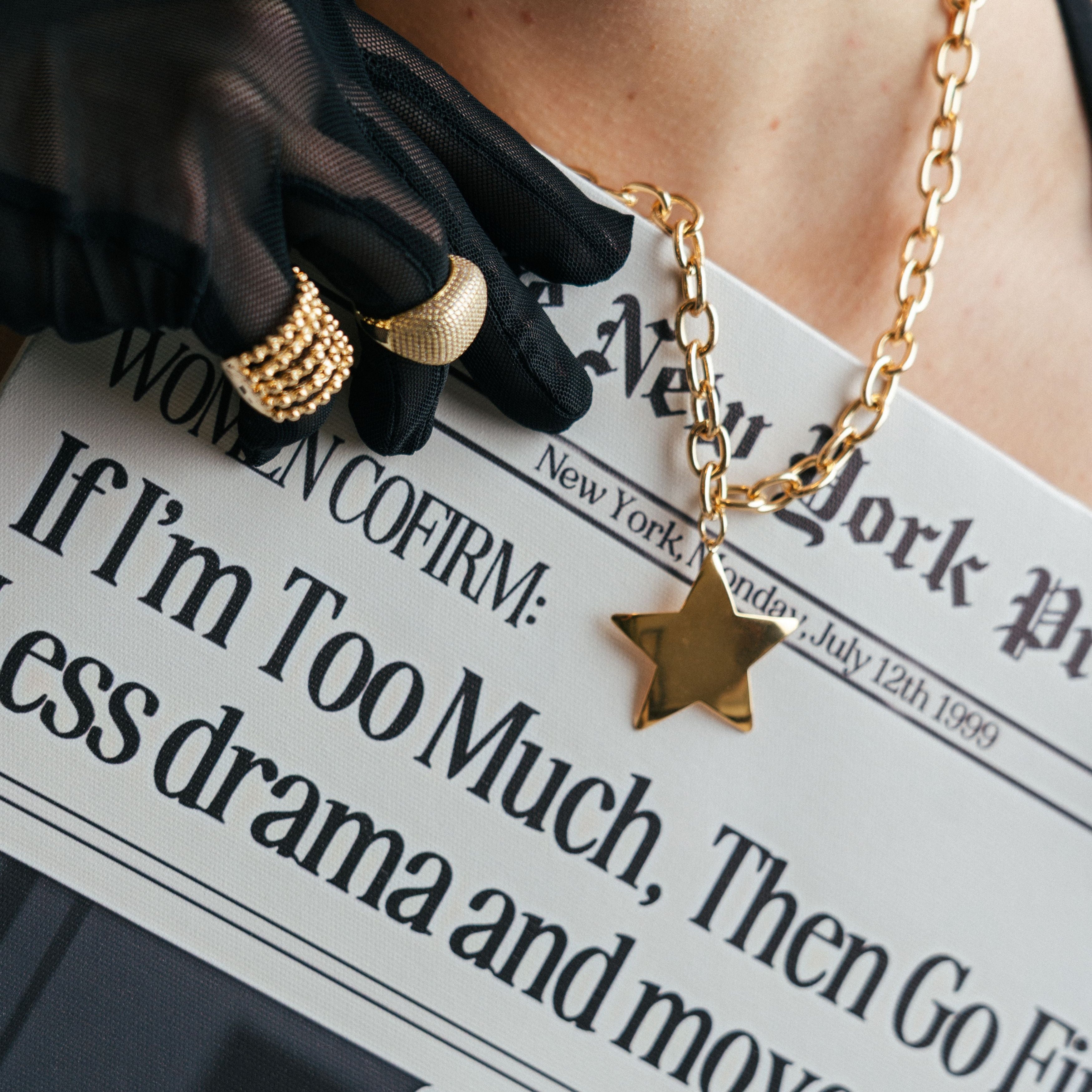she decides star necklace