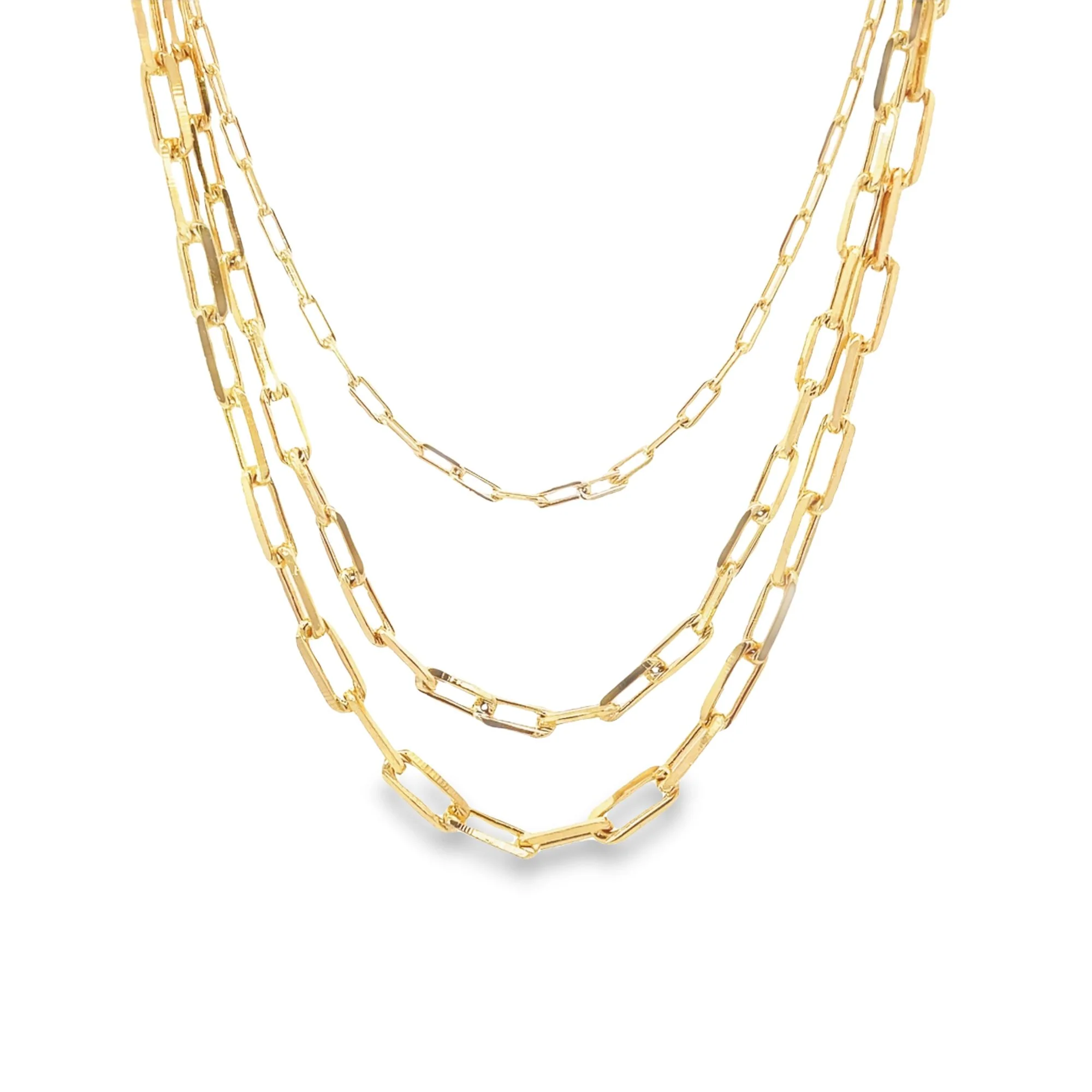 she decides triple paperclip necklace