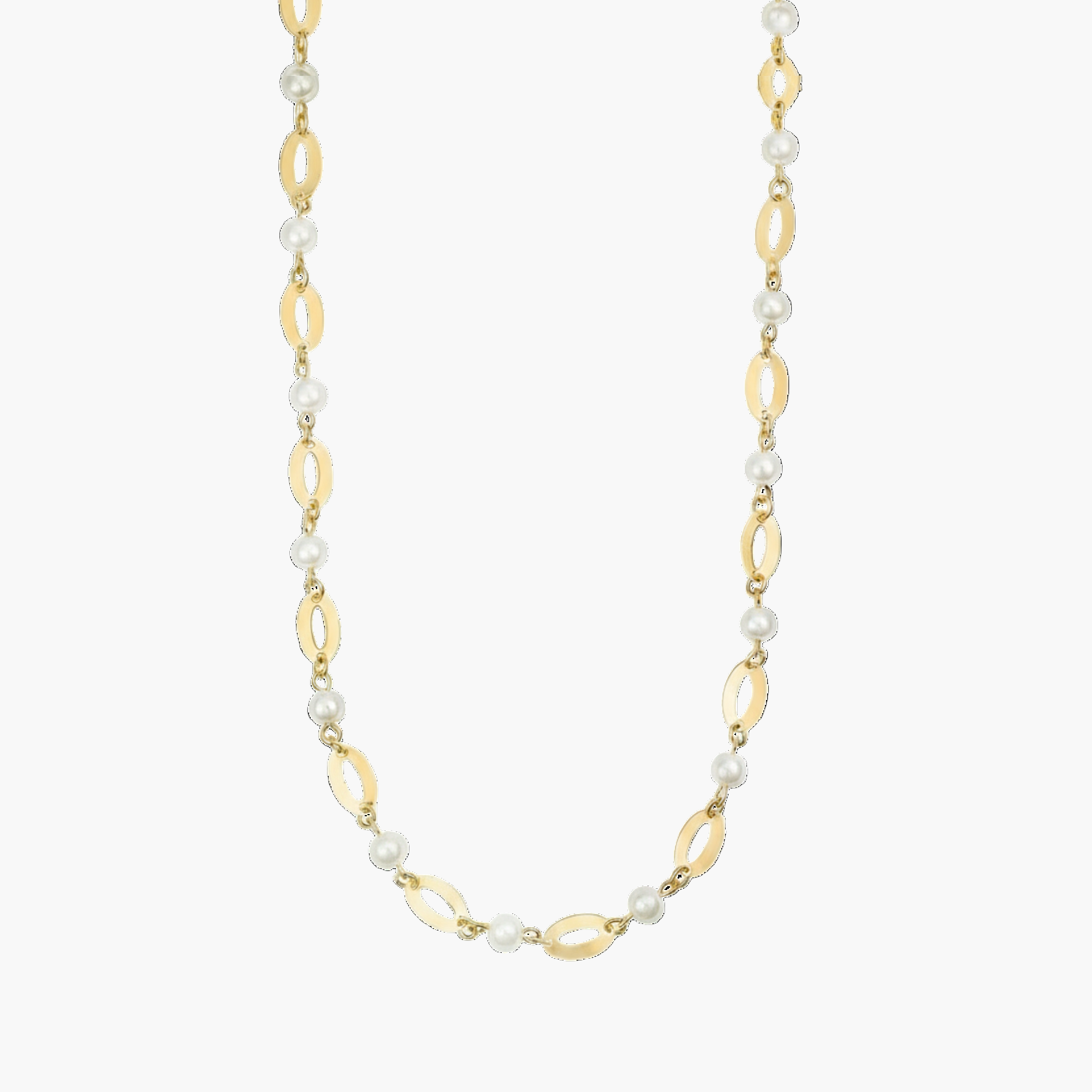 she decides pearl link necklace