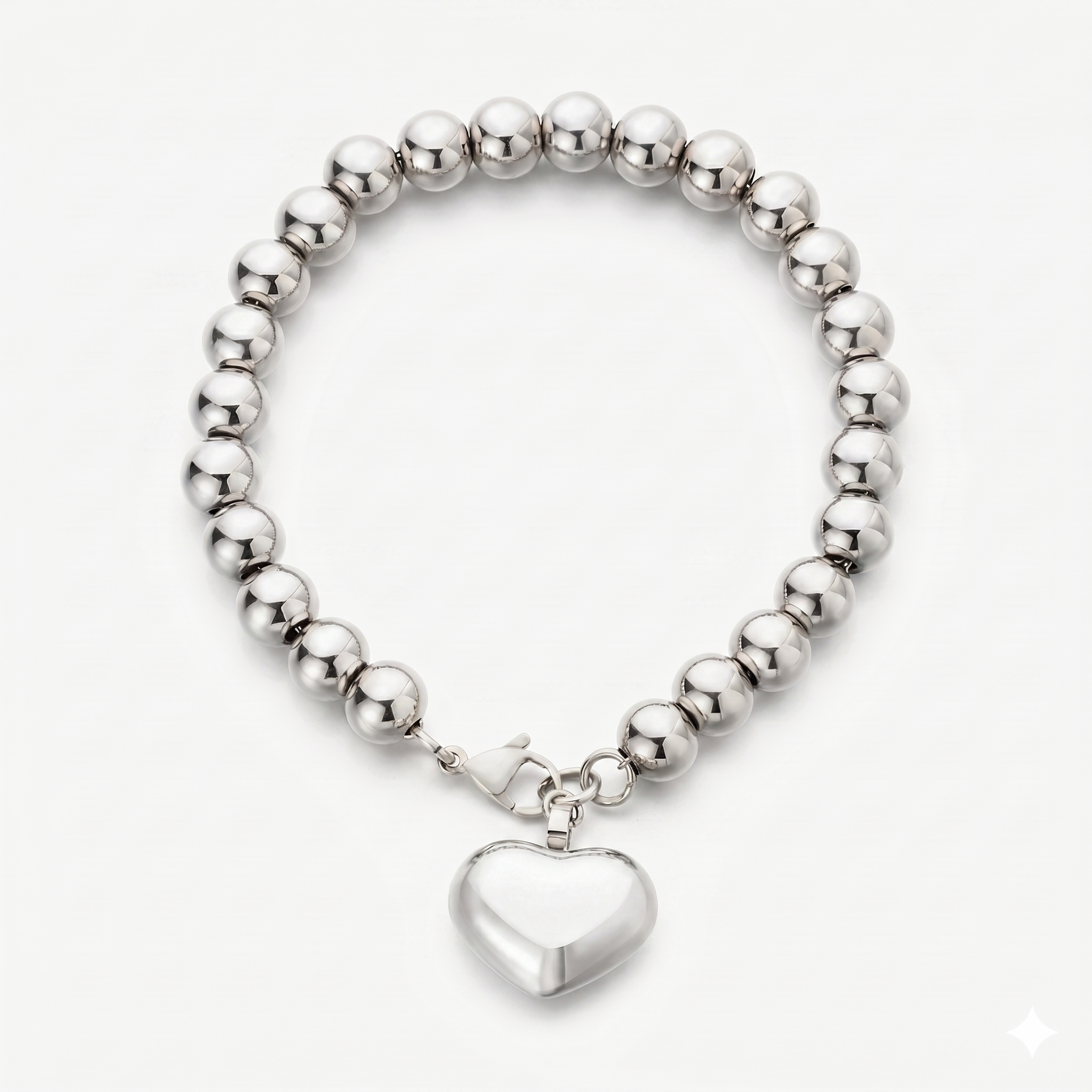 capri beaded heart bracelet