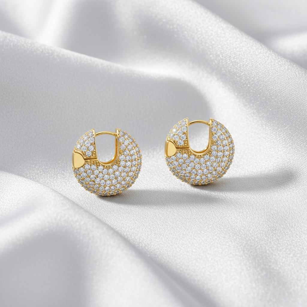 kendall pavé huggies