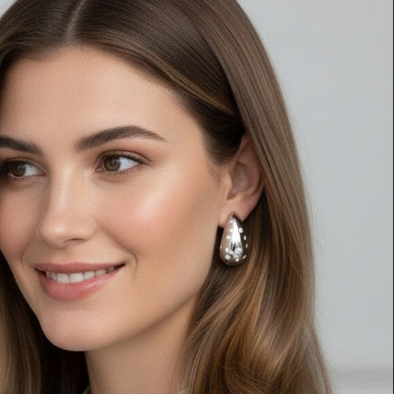 darla teardrop CZ earrings