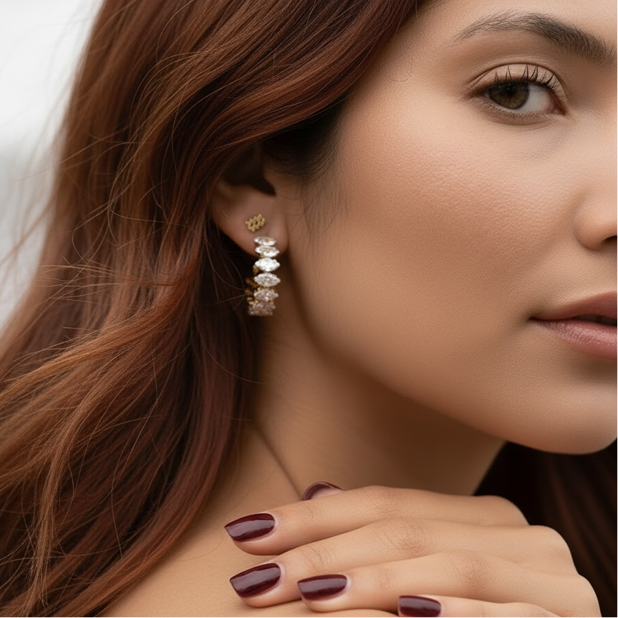 bianka timeless tennis earrings