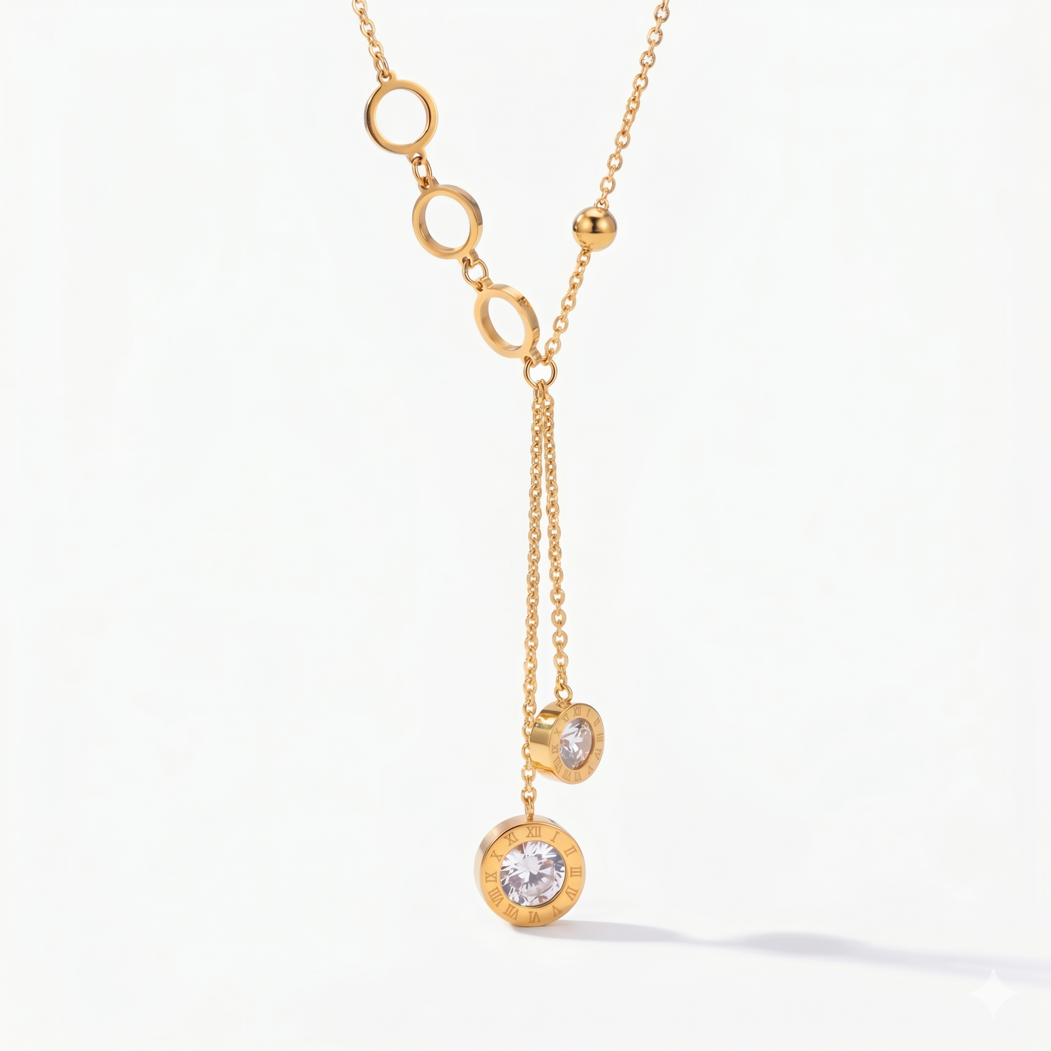 halo drop necklace