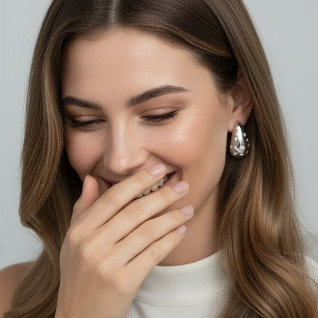 darla teardrop CZ earrings