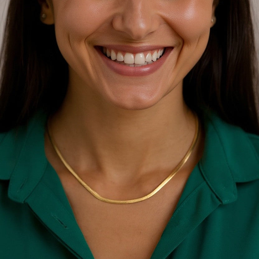 classic herringbone necklace