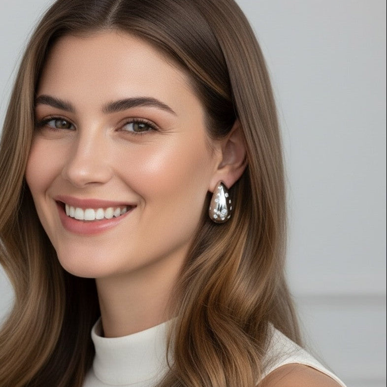 darla teardrop CZ earrings