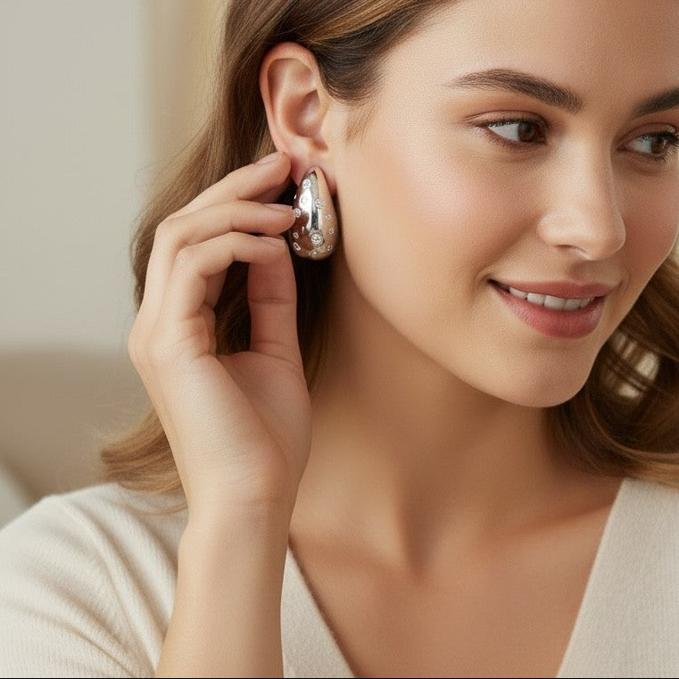 darla teardrop CZ earrings