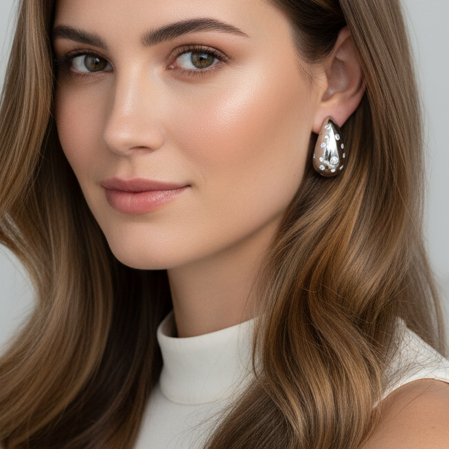 darla teardrop CZ earrings