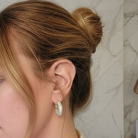 kendall pavé huggies